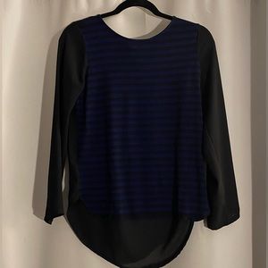 LOFT Black and Blue Blouse